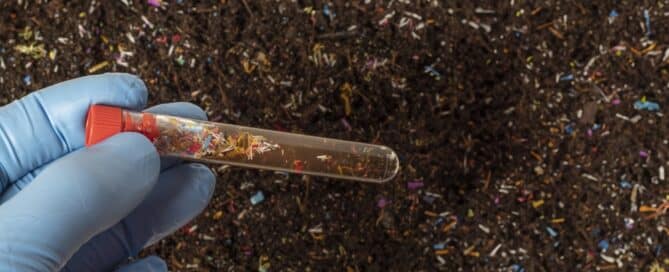 soil contaminated with mineral microplastics